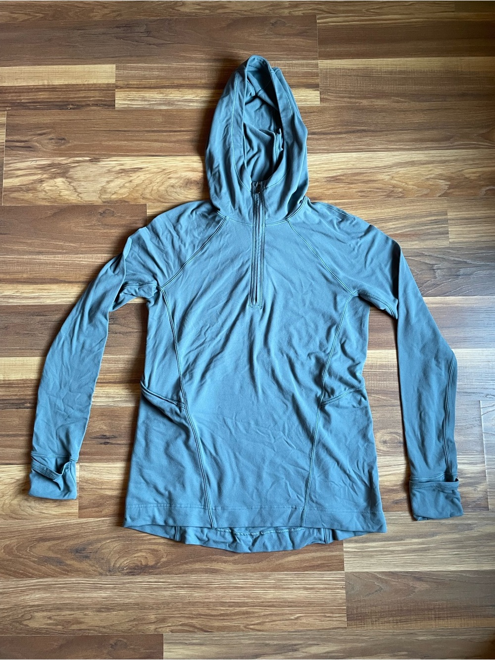Lululemon Warm Stabilizer 1/2 Zip Hoodie Blue Charcoal Women's 6 - Picture 4 of 10